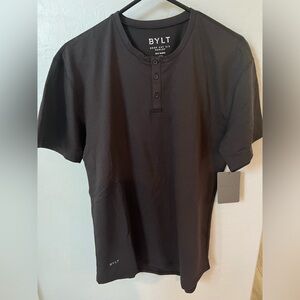 Bylt Basic Henley Tee. Size L. Chocolate color